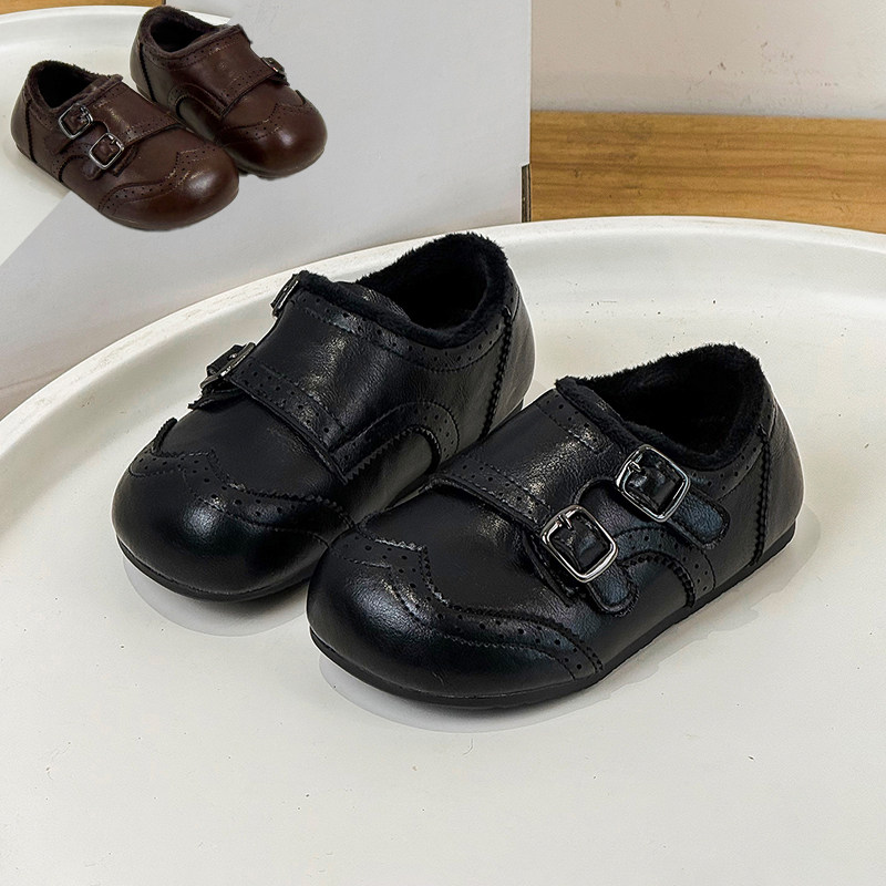 冬季豆豆英伦风复古宝宝女童软底二棉鞋小皮鞋加绒大童棕色高级感,童鞋/婴儿鞋/亲子鞋,皮鞋,淘宝优惠券,粉丝福利购,淘宝优惠卷