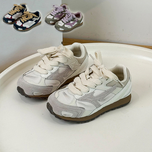 真皮2025年新品 兒童阿甘德訓(xùn)做舊小臟洋氣男童女童運動單內(nèi)里 秋款