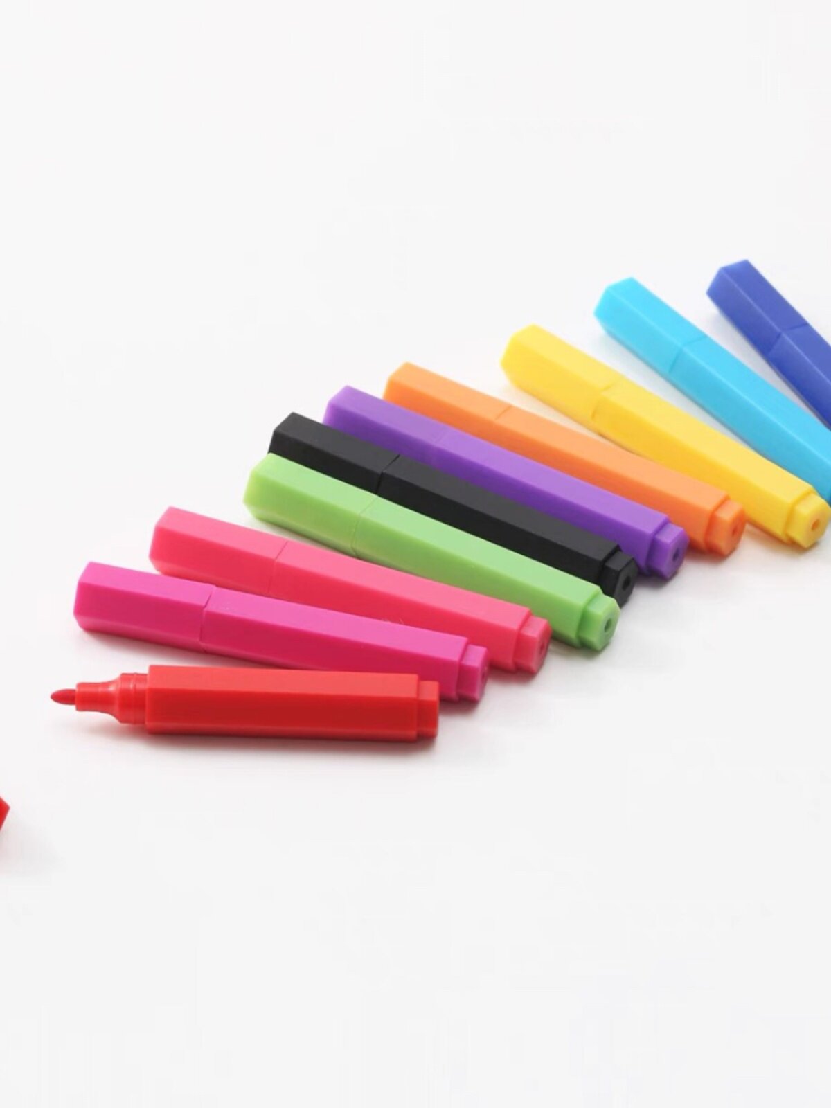 일본 무인양품 육각형 수채화펜 10색 12색 70색 학생용 노트 미니 휴대용 컬러펜