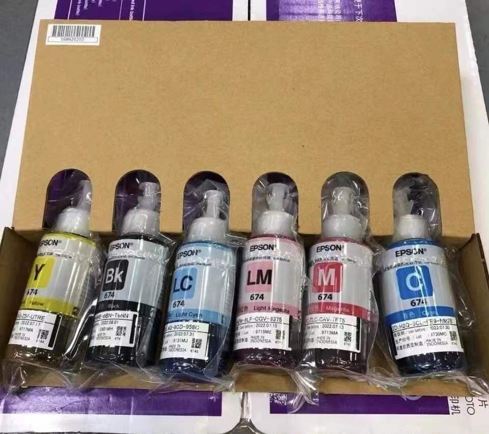 爱普生T674/056原厂原装墨水六色适用L18058L8058L805L850打印机