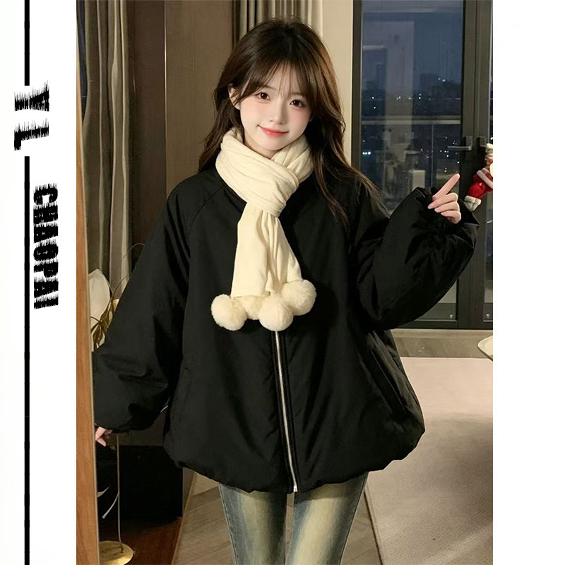 小个子棉衣减龄灯笼袖棉服外套女