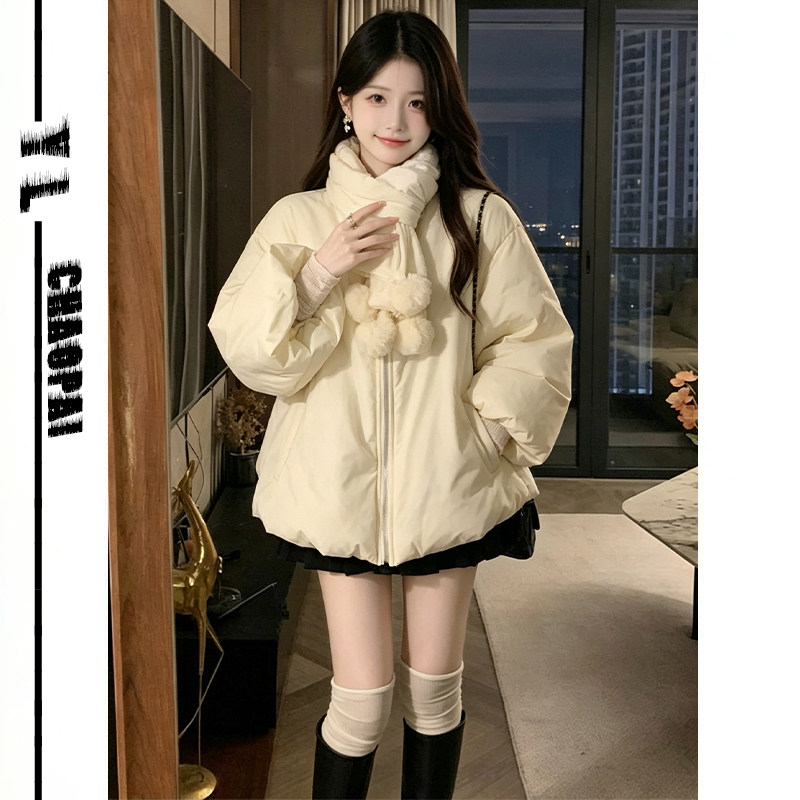 减龄小个子花苞加厚保暖棉服棉袄
