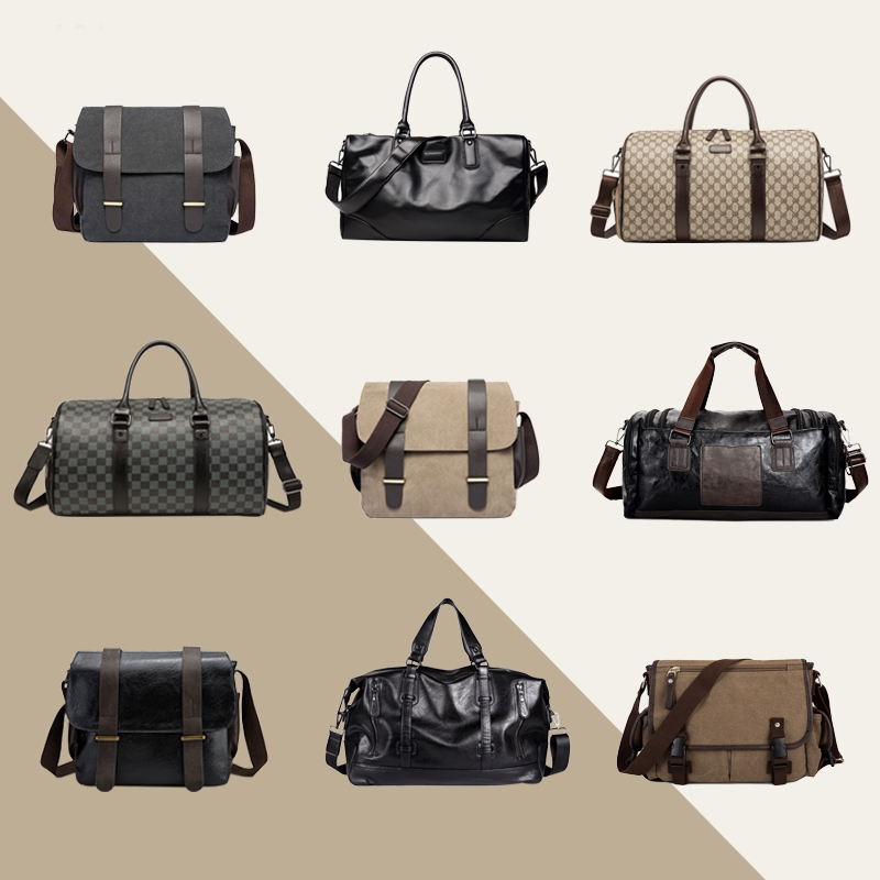 样板间意式商务衣帽间男士皮包手提包设计旅行包展厅展示包包软装