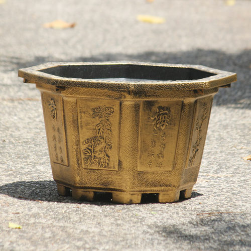 八角形花盆红绿色加厚加硬耐晒用