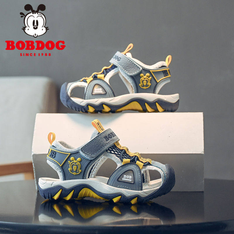 巴布豆男童包头凉鞋夏季新款透气女孩沙滩鞋软底百搭防滑儿童鞋子