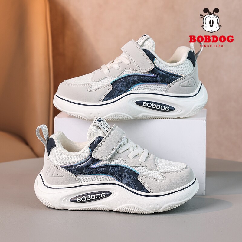 巴布豆男童运动鞋春夏季新款透气网面小女孩户外休闲百搭儿童鞋子