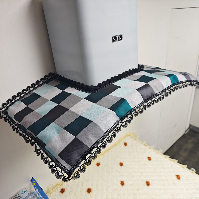 现代清新棉麻布艺厨房吸排抽油烟机通用盖巾欧式防尘罩套定做包邮