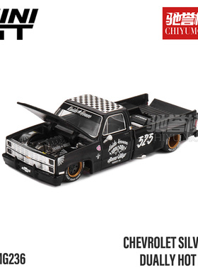 驰誉模型 Kaido House MINIGT 1:64 雪佛兰皮卡 黑色合金汽车模型