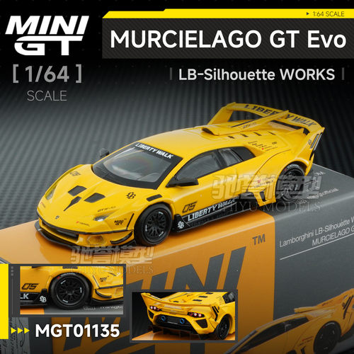 驰誉模型 MINIGT 1:64 #1135 兰博基尼蝙蝠GT EVO 合金汽车模型
