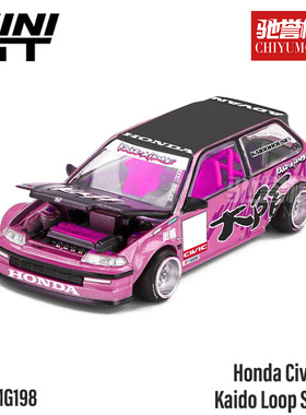 驰誉模型 KaidoHouse MINIGT 1:64 #198 本田思域EF 合金汽车模型