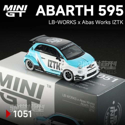 驰誉模型 MINIGT 1:64 #1051 阿巴斯 595 LB-WORKS 合金汽车模型