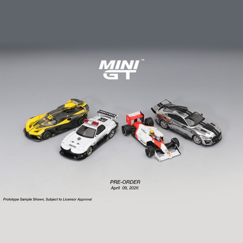 MINIGT 1:64 布加迪飞火流星 马自达 谢尔比 迈凯伦MP4/4合金车模