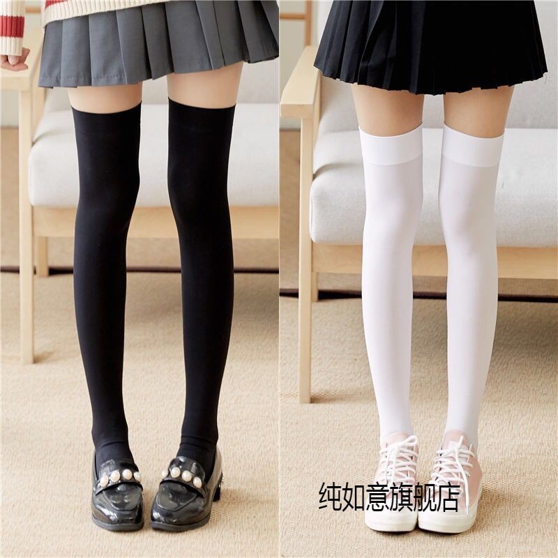 夏季中厚丝袜过膝半截子女
