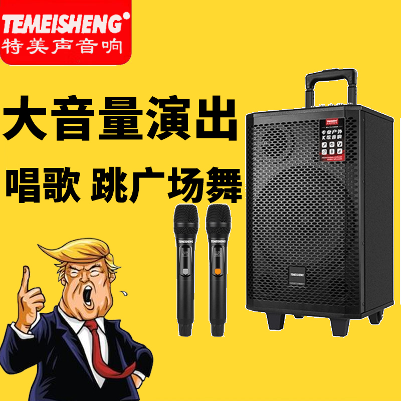 特美声A1-08广场舞音响户外大功率蓝牙音箱便携式家用K歌唱重低音