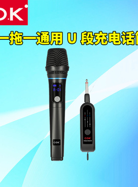 COK W306一拖一无线麦克风手持通用话筒家用K歌会议适用功放音响
