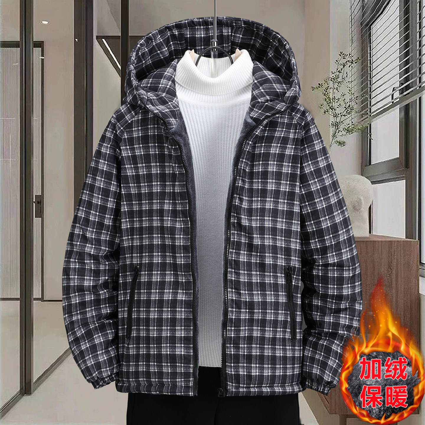 冬季棉衣外套男士青年加厚抗寒加肥加大码肥佬200斤东北加绒棉服