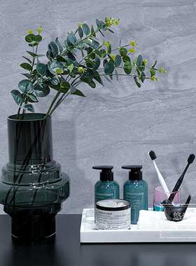 北欧轻奢样板房卫浴装饰品套装软装样板间洗手台牙刷香氛花瓶摆件
