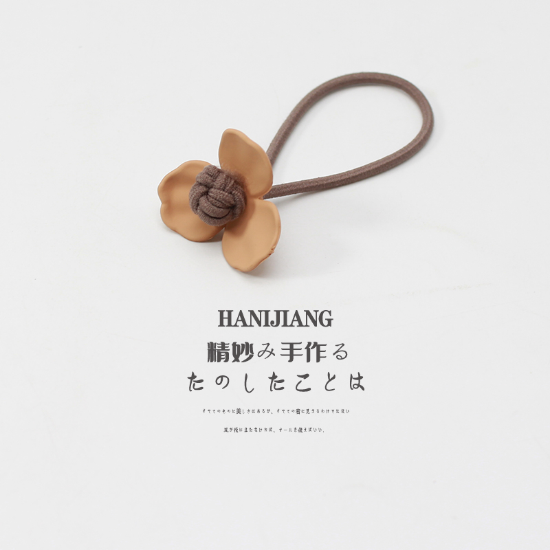 网红日系简约风橡皮筋发绳花朵