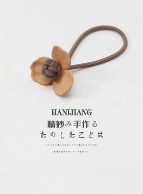 网红日系简约风橡皮筋发绳花朵