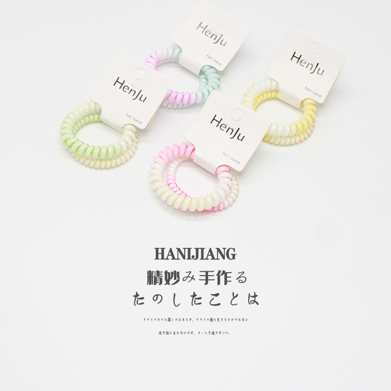 不伤发耐用橡皮筋女网红扎头发电话线发圈电线圈细款新款头绳发绳