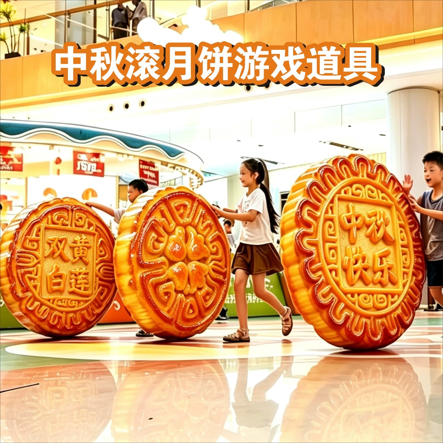 中秋月饼仿真道具摆件商超巨型