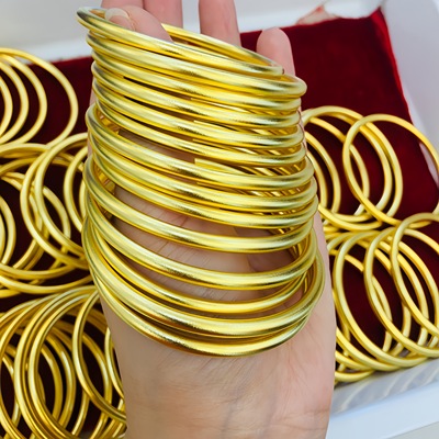 金包银手镯女素圈实心古法传承