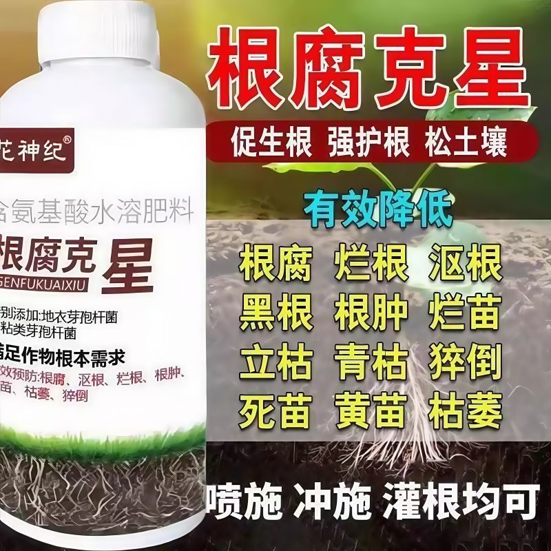 根腐克星急救根腐病专用壮苗枯草芽孢杆菌哈茨霉菌立枯病生物菌剂