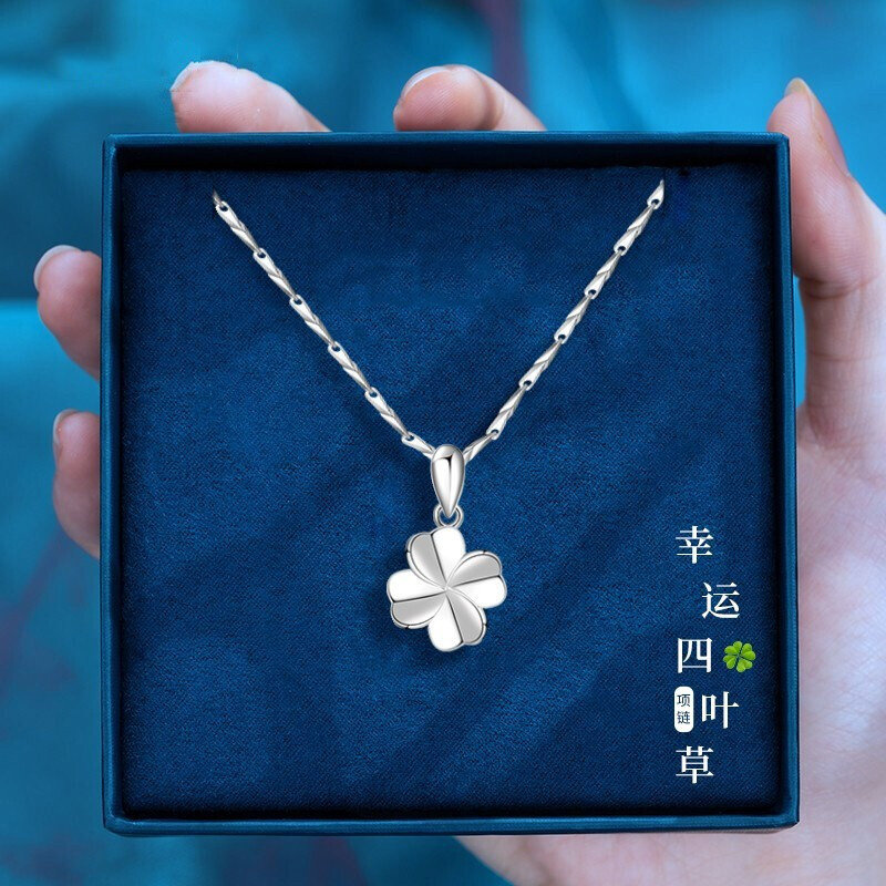 PT950铂金项链女士锁骨链18k白金吊坠七夕情人节520送女友首饰品