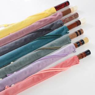 装笛子的袋子单支洞箫竹笛收纳袋加厚束口长筒条绒布套可一件定制