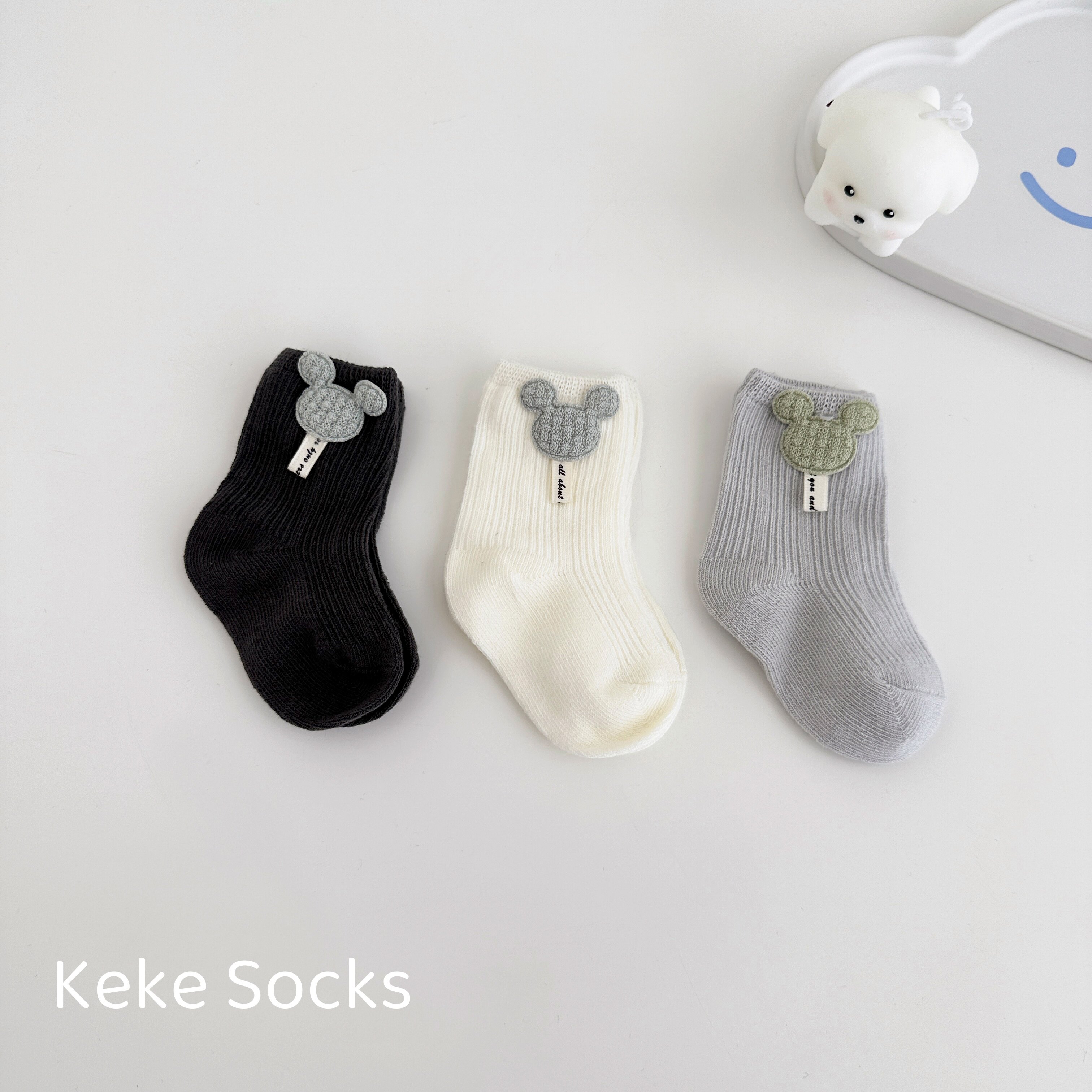 婴儿袜子春秋纯棉卡通米奇中筒袜新生儿0-6-12不勒腿夏季宝宝胎袜