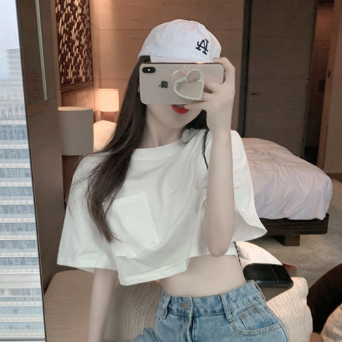 韩舞练习室嘻哈个性短袖T恤女
