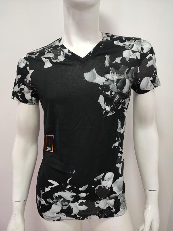 意大利轻奢潮牌C家系列男士夏季鸡心领短袖T恤雷迪波款 胸围96