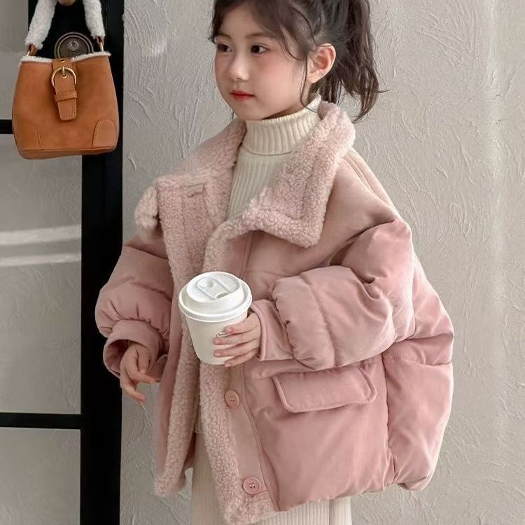 女童棉衣冬季2026新款宝宝保暖外套女孩棉袄洋气加厚儿童冬装棉服