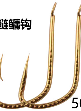 加强鲢鳙专用钩进口散装正品有倒刺无刺歪嘴龙鳞手竿鲢鱼草鱼钓钩