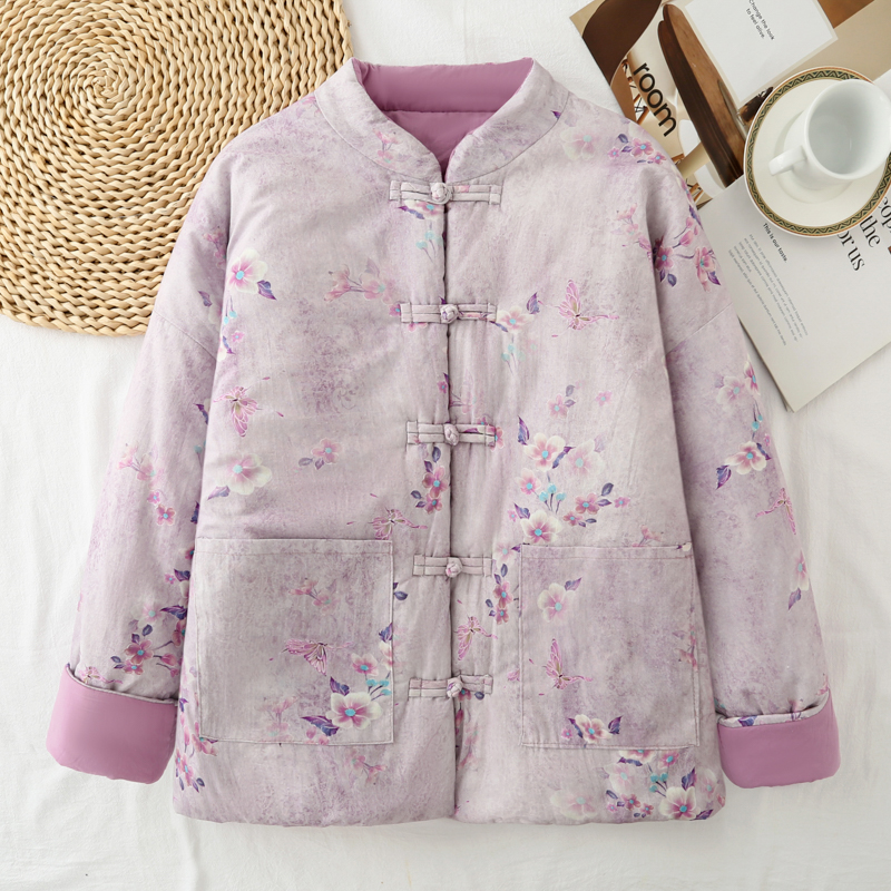 新中式冬季加厚盘扣国风保暖棉衣