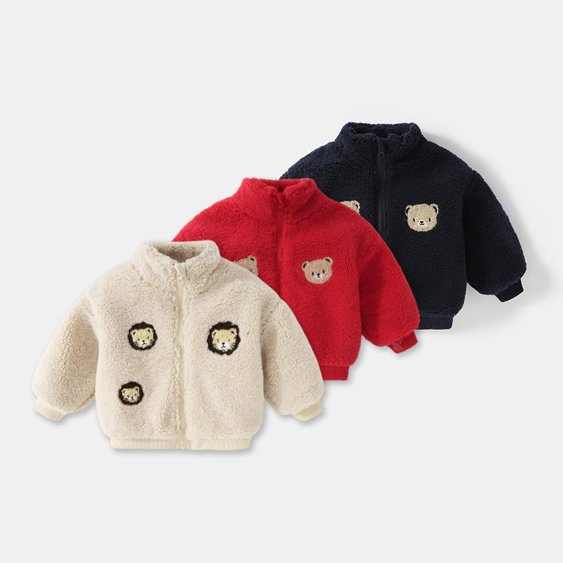 宝宝加绒外套婴幼儿冬装新款童装男女童上衣婴儿衣服加厚舒适潮童