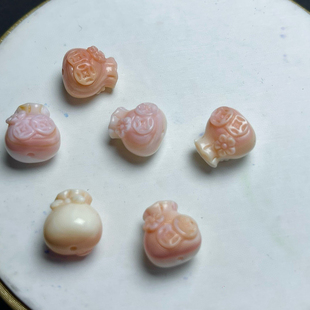 天然女王贝钱袋雕刻件手工DIY手链项链吊坠滴溜串链贝壳配件饰品