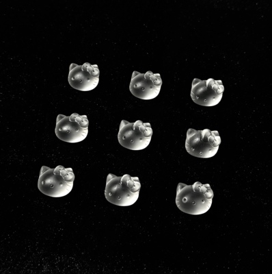 天然白水晶磨砂kt头手工DIY手链项链吊坠车挂钥匙扣水晶散珠配饰