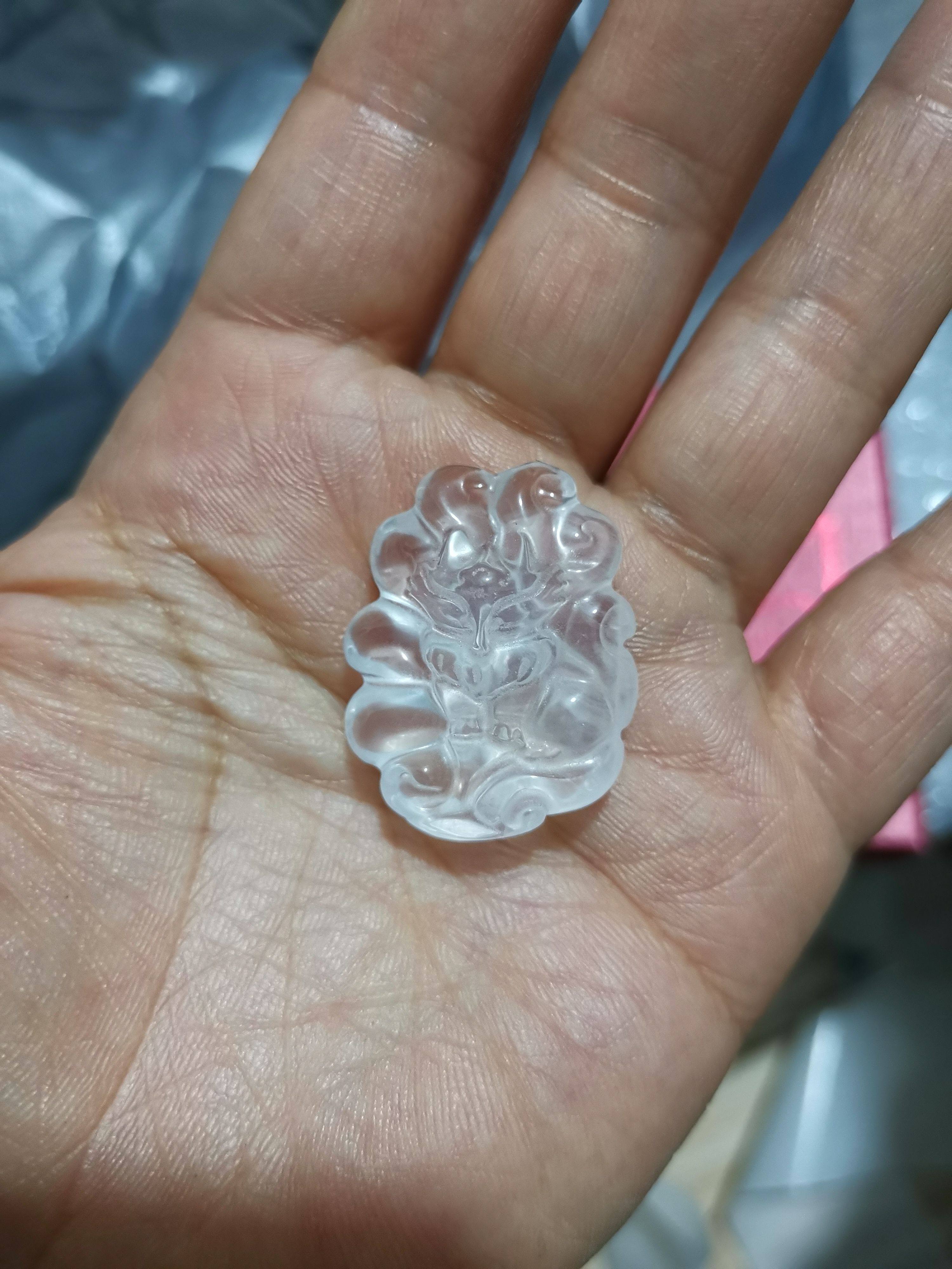 天然奶白水晶雕刻九尾狐手工diy手链项链吊坠胸坠流苏配饰,饰品/流行首饰/时尚饰品新,颈饰,淘宝优惠券,粉丝福利购,淘宝优惠卷