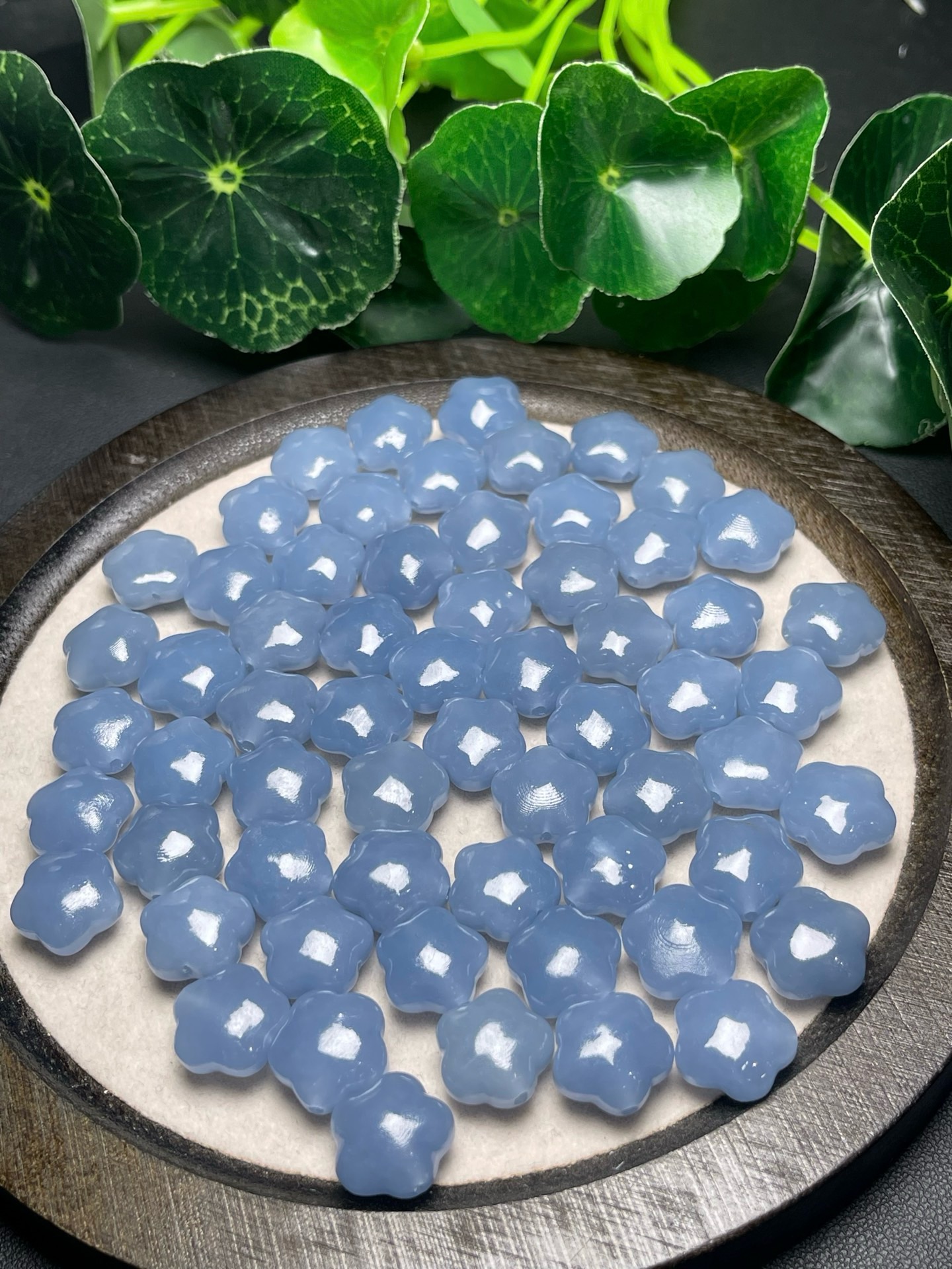 天然蓝天使胖星星雕刻手工DIY手链项链耳环吊坠串链水晶配件饰品