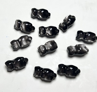 天然银耀石飞猫吊坠手工DIY手链项链耳环串链水晶配件饰品