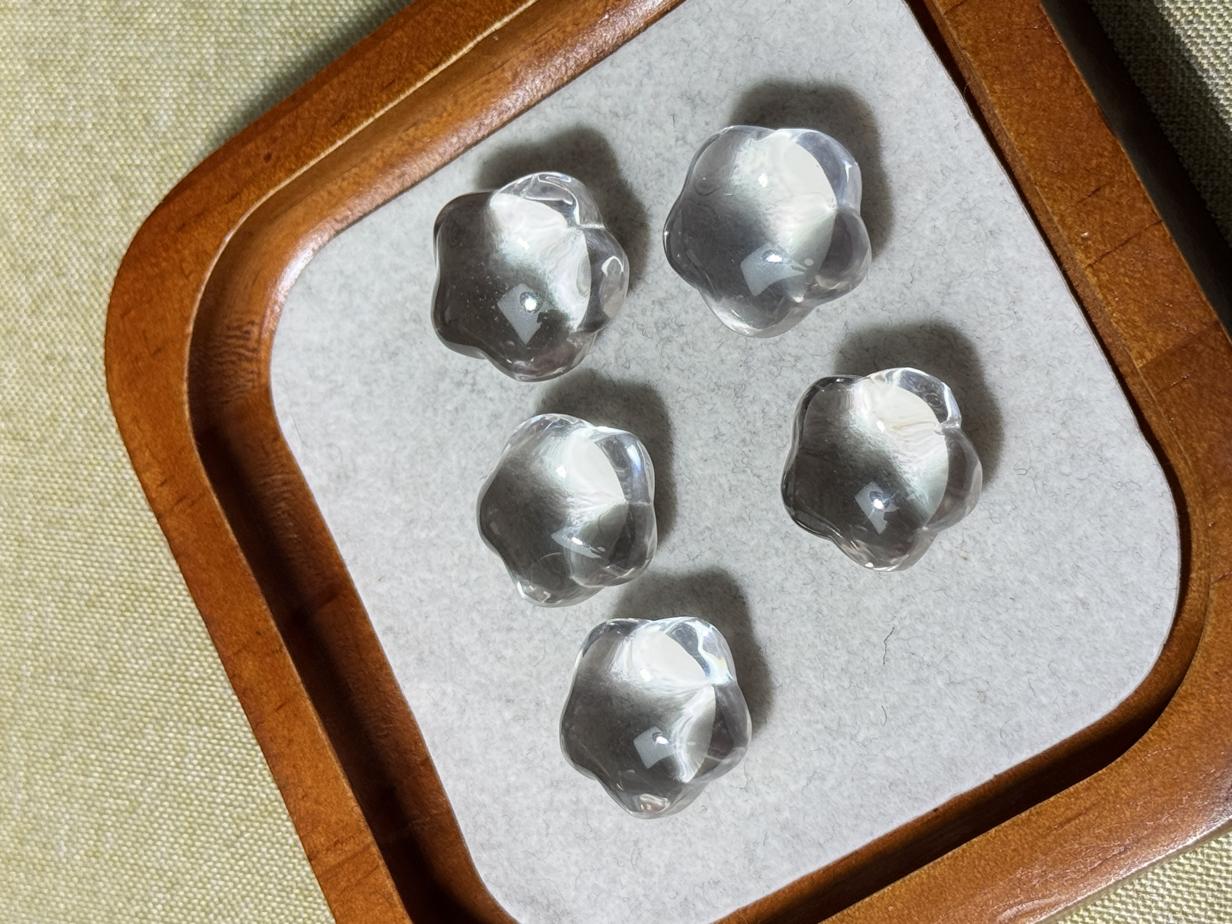 天然白水晶星星雕刻件手工DIY手链项链吊坠滴溜串饰水晶配件饰品