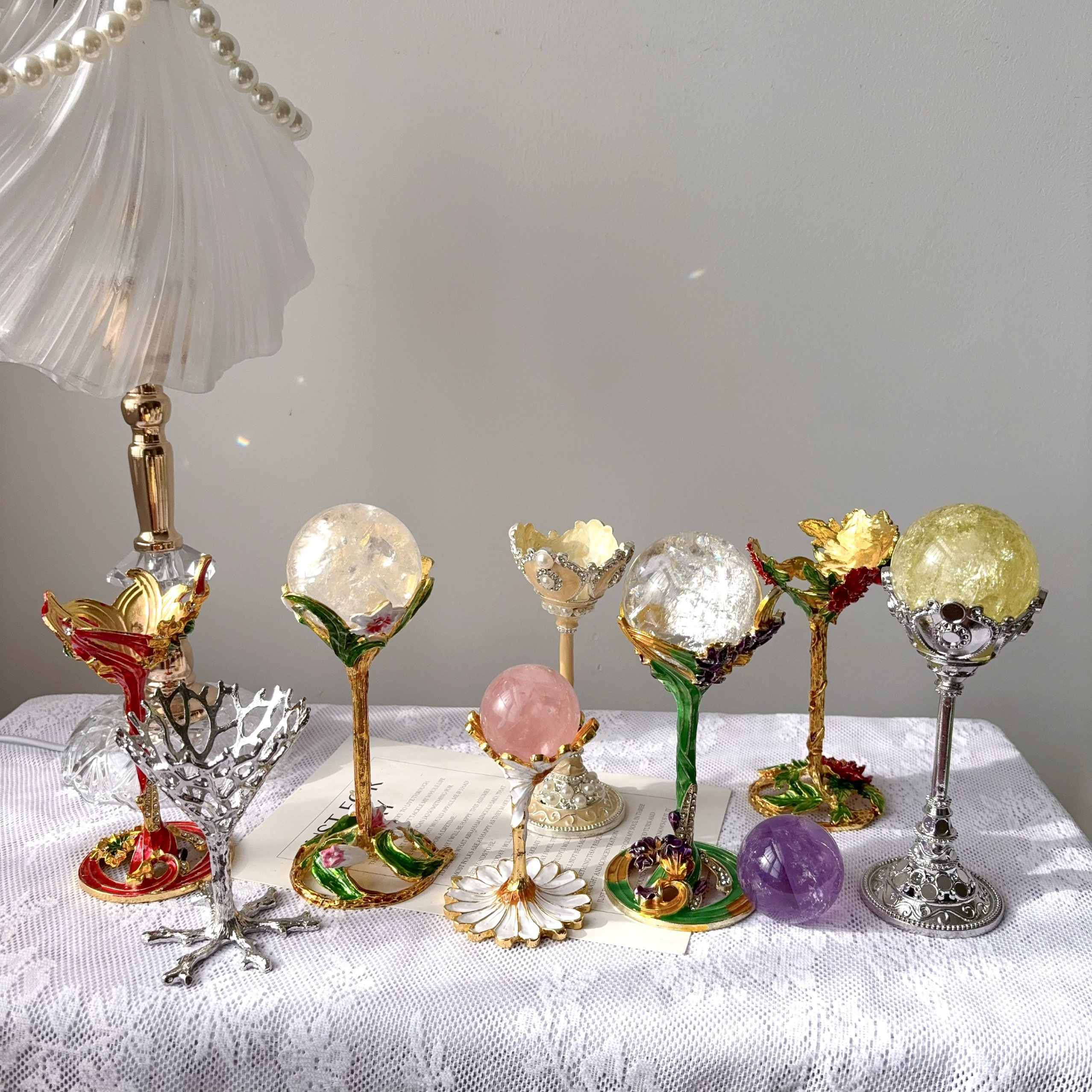 合金埃及女神酒杯款球座人脸头像蛋形金属底座水晶底托创意摆件,饰品/流行首饰/时尚饰品新,奇石,淘宝优惠券,粉丝福利购,淘宝优惠卷