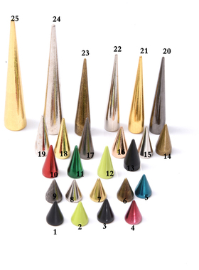 铜子弹头尖钉系列diy金属铆钉宠物项圈非主流朋克铆钉饰品配件