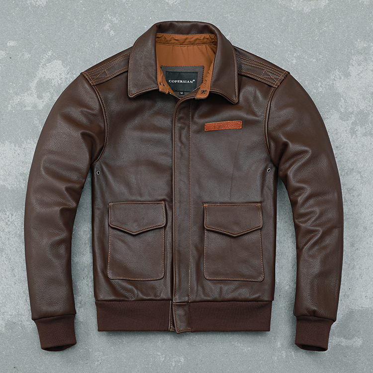 飞行服A2头层牛皮真皮皮衣