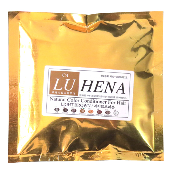 正品韩国LU天然纯植物染发焗油膏花粉染发剂无刺激遮盖白发黑棕色