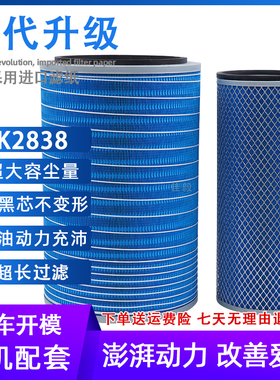K2838适配徐工32吨吊车空滤器徐工吊车32吨空气滤芯K2838/铁盖花