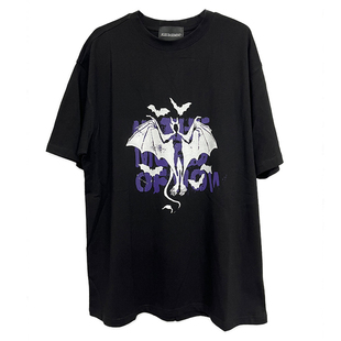 FLEE BASEMENT上衣潮牌情侣美式宽松纯棉春夏新款印花短袖t恤男