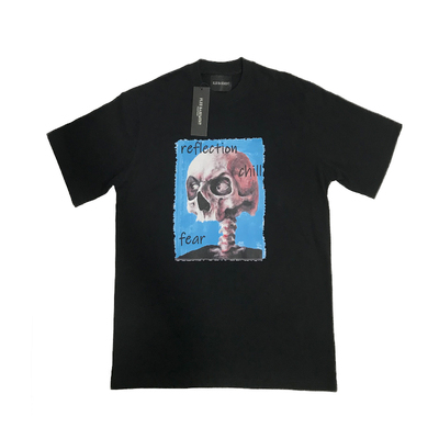 FLEE BASEMENT 小众骷髅头字母夏季印花短袖T恤宽松男女款