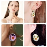 Геометричные серьги, ожерелье, силиконовая форма, DIY, зеркальный эффект